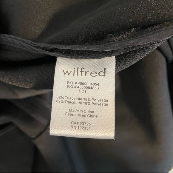 Aritzia Wilfred Blazer Jacket Chevalier Black Open Front Crepe Size 8 - Picture 15 of 15
